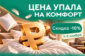 Цены падают: скидка 10% на комфортные номера в Ерино 7–9 ноября